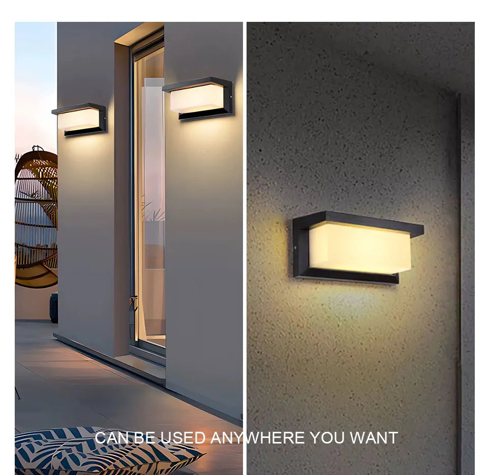 Led Outdoor Wall Light Waterproof IP66 Motion Sensor Led Outdoor Lighting Porch Lights Balcony Garden Lights Outdoor Wall Lamp