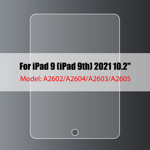 Tempered Glass Screen Protector For iPad 10.2 9.7 10. 5 10.9 Pro 11 New iPad 10 9 8 7 6 5 Air 4 3 2 Mini 2020 2021 2022