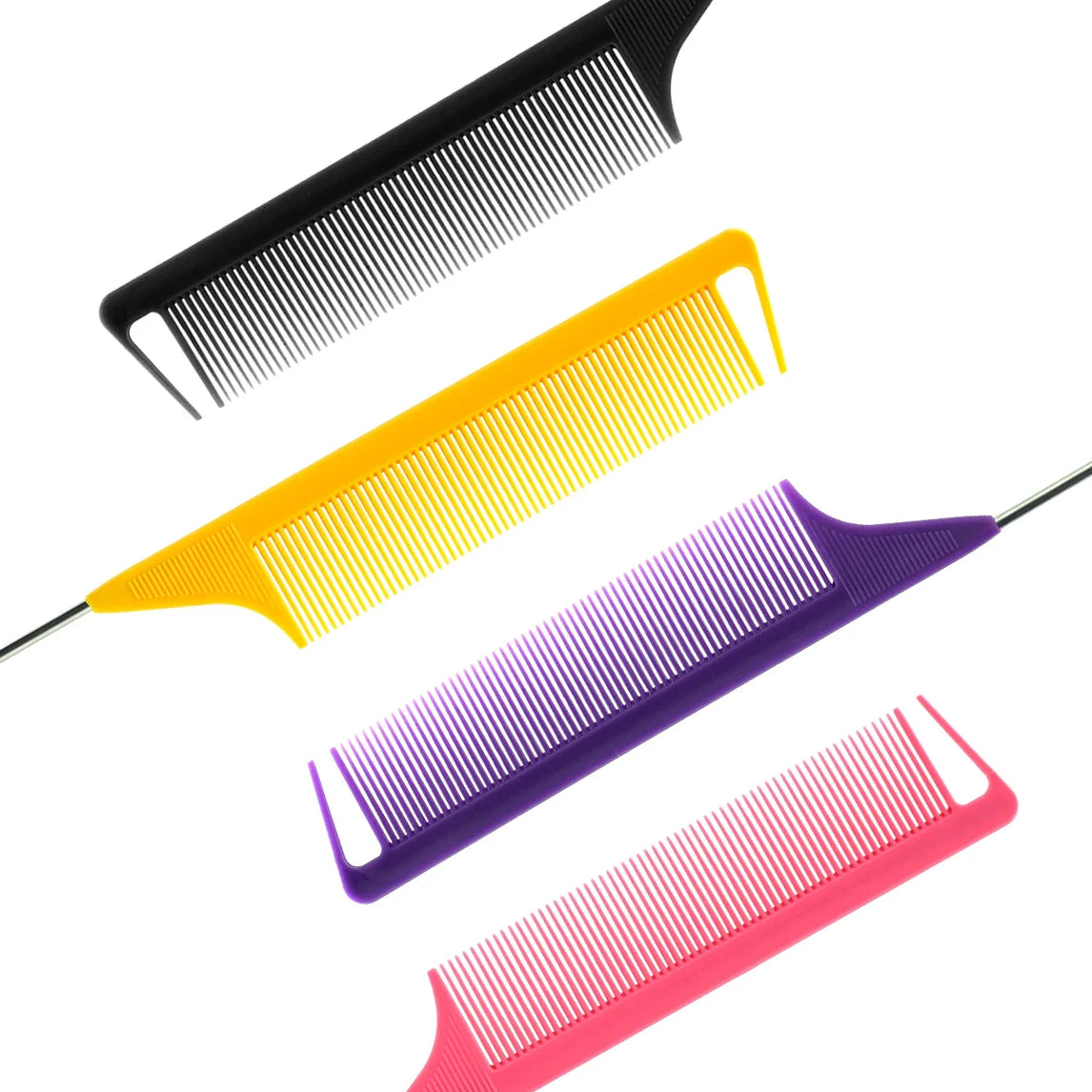Pro Pointed Tail Salon Hairdressing Hair Styling Anti-static Comb Hair Brush Steel Needle Pin Rat Tail Combs Barber Accessories