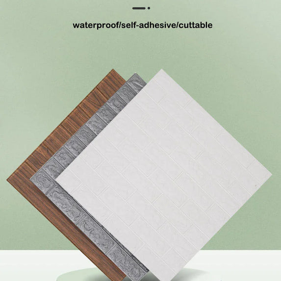 77cm*70cm 3D Self-adhesive Wallpaper Waterproof Brick Retro Wall Stickers Living Room Bedroom Wall Stickers Home Decoration