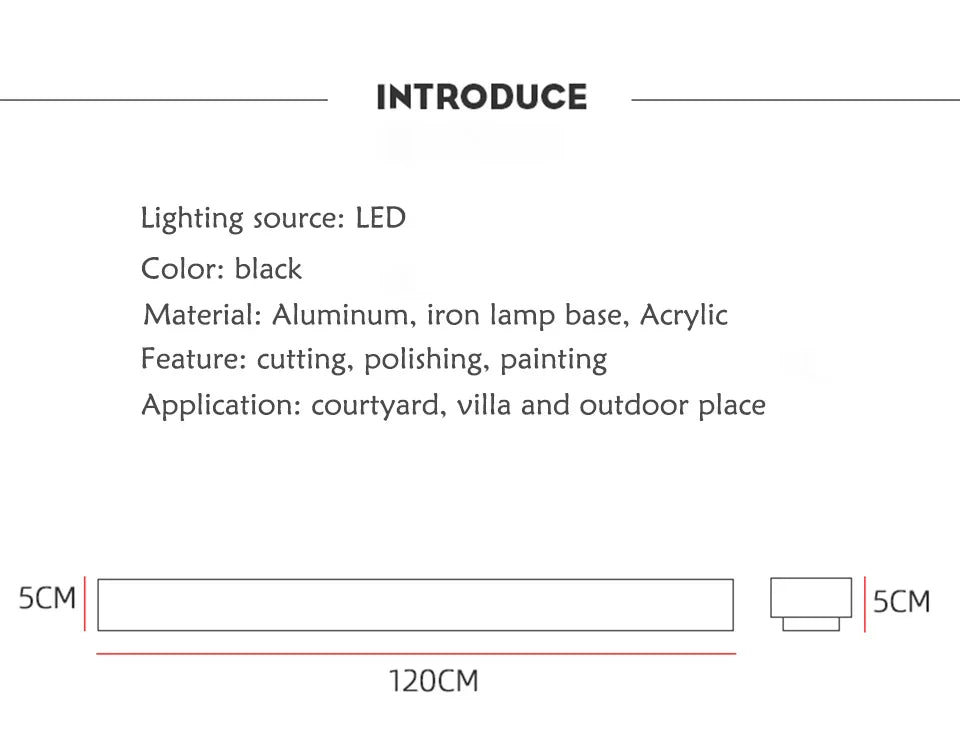 LED Outdoor Wall Light Modern Waterproof IP65 villa Porch Garden patio exterio Wall Lamp Rainproof in front of garage door Lamp
