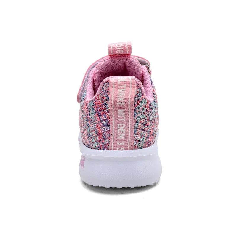Girls Casual Shoes Light Mesh Sneakers Kids Summer Children Spring Autumn Tenis Cute Sport Cartoon Female Running Sock Footwear
