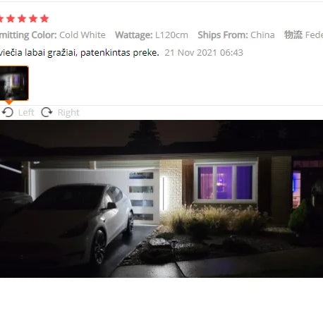 Waterproof outdoor wall light LED long wall light IP65 aluminum Garden villa porch decorative light 110V 220V outdoor  lighting