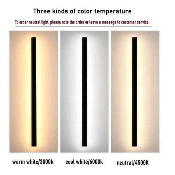 Waterproof outdoor wall light LED long wall light IP65 aluminum Garden villa porch decorative light 110V 220V outdoor  lighting