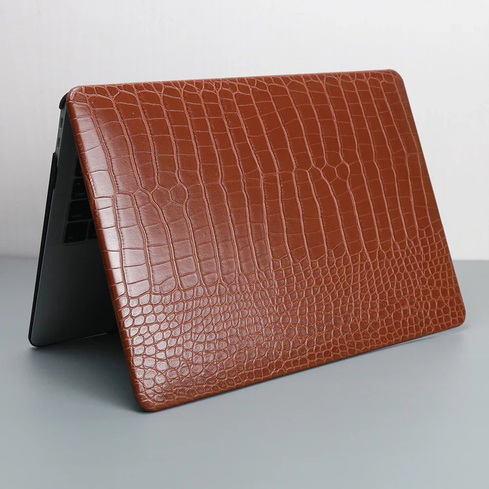 Laptop Case For Macbook Air 13 Case PVC Hard bottom shell For Macbook Pro Retina 13 PU leather Case For 2023 MacBook 14 15 Cover