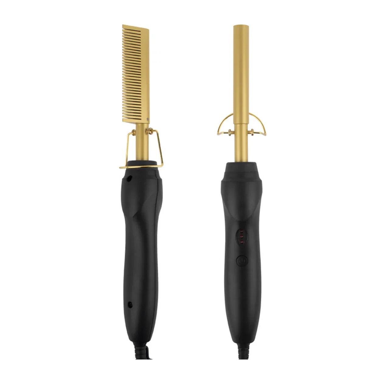 2 in1 Hot Comb Hair Straightener Electric Heating Comb Fast Heating Portable Travel Anti-Scald Beard Straightener Press Hot Comb