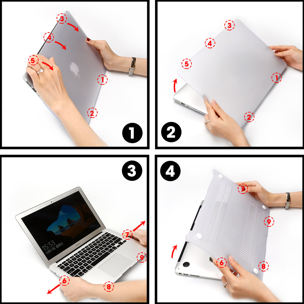 Crystal Matte Laptop Case For Macbook Air 13 A2337 13.6 A2681 For Chip Pro 13 A2338 For MacBook Pro 14 16 Case Protective Cover