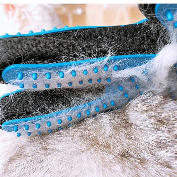 Pet Glove Cat Grooming Glove Cat Hair Deshedding Brush Gloves Dog Comb for Cats Bath Hair Remover Clean Massage Brush For Animal