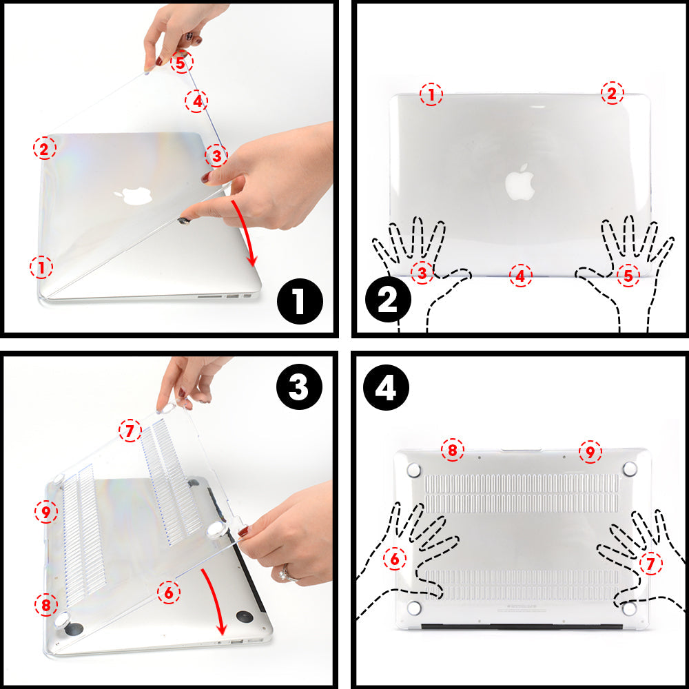 Crystal Matte Laptop Case For Macbook Air 13 A2337 13.6 A2681 For Chip Pro 13 A2338 For MacBook Pro 14 16 Case Protective Cover