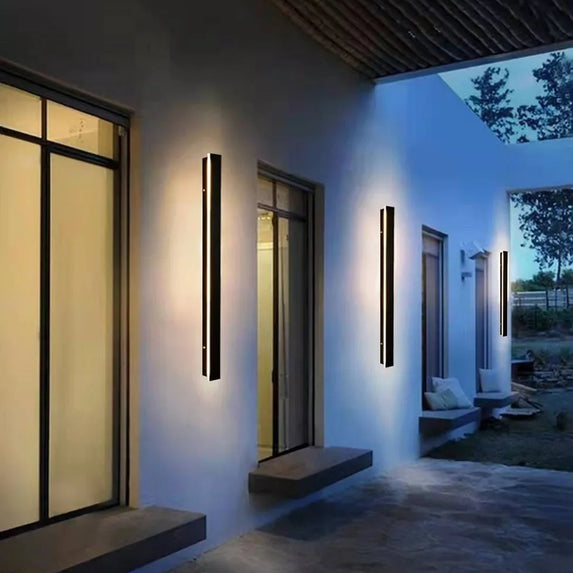 Waterproof outdoor wall light LED long wall light IP65 aluminum Garden villa porch decorative light 110V 220V outdoor  lighting