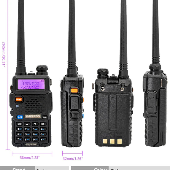 1/2PCS BaoFeng UV-5R 8W Tri-Power Walkie Talkie High Power Dual Band Long Range 128 CH Portable Handheld UV 5R Ham Two Way Radio