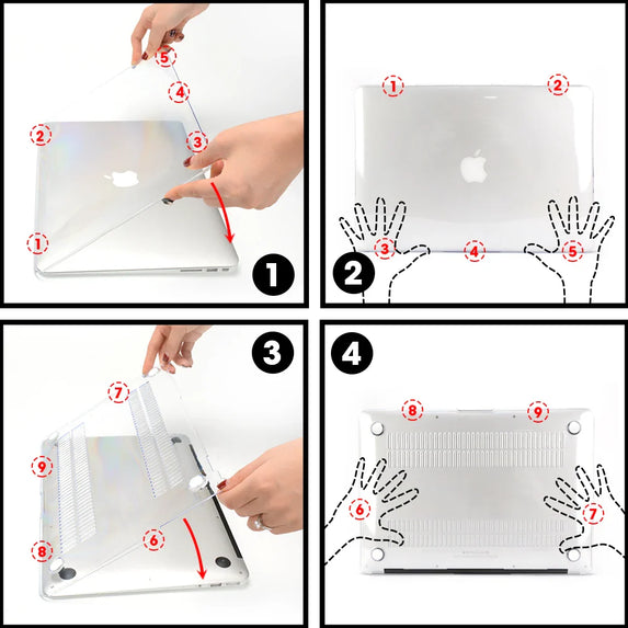 Crystal Matte Laptop Case For Macbook Air 13 A2337 13.6 A2681 For Chip Pro 13 A2338 For MacBook Pro 14 16 Case Protective Cover
