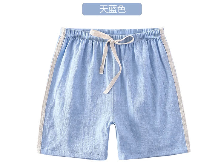 Boys Shorts Kids Shorts Candy Color Girls Children Summer Beach Loose Shorts Casual Pants Cotton & Linen Comfortable 2-10Yrs Hot