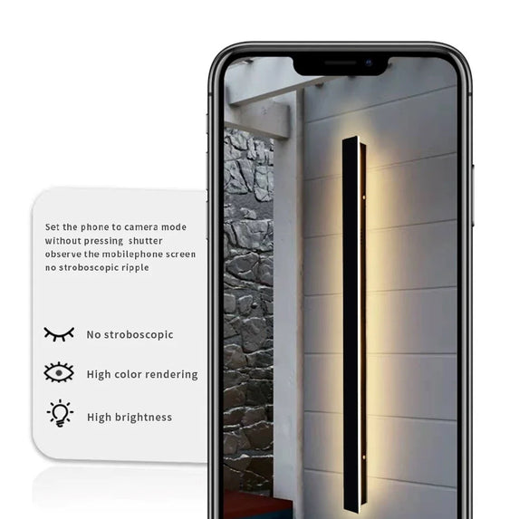 Waterproof outdoor wall light LED long wall light IP65 aluminum Garden villa porch decorative light 110V 220V outdoor  lighting