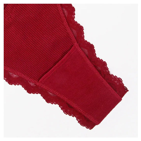 Lace Floral Women Panties Low Waist Breathable Briefs Female Thong Underwear Solid Sexy G-String Transparent Panty