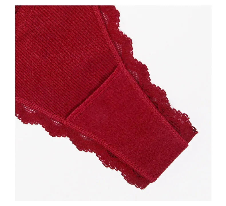 Lace Floral Women Panties Low Waist Breathable Briefs Female Thong Underwear Solid Sexy G-String Transparent Panty