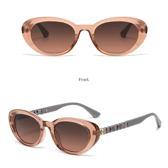 2025 Oval Sunglasses for Women Small Frame Luxury Designer High Quality Sunglass Men Fashion Lentes De Sol Mujer Gafas