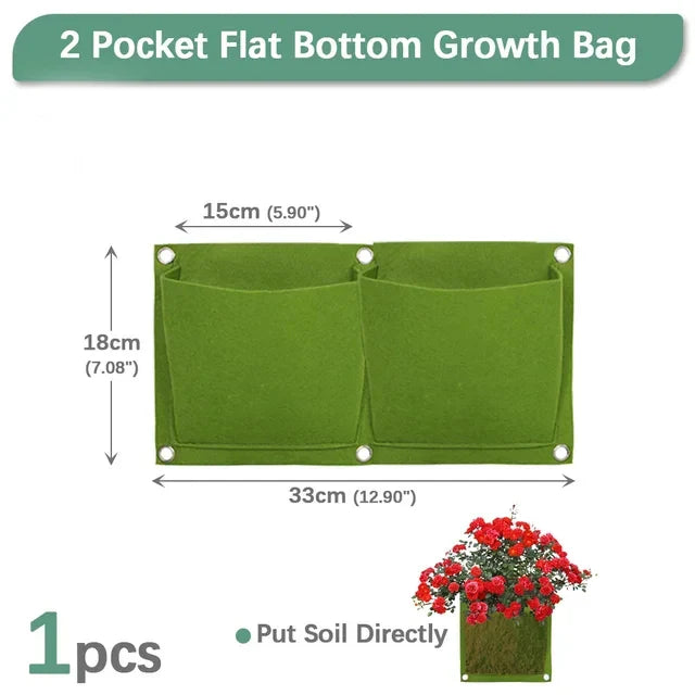 NEW Wall Hanging Pockets Planting Bags Flower Pot Home Garden Grow Bag Garden Planter Vertical Suculentas Plant Pot Home Decor