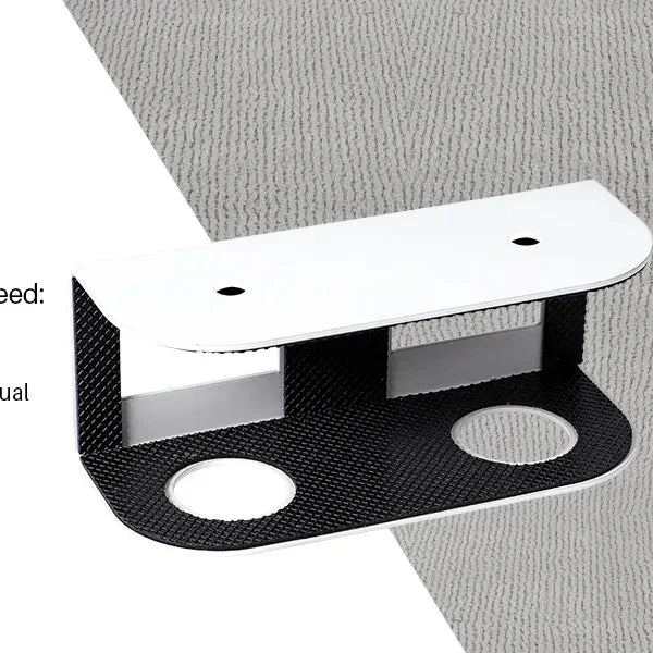 Under Desk Laptop Mount Metal Under Desk Shelf Holder for Laptop for Mac Mini Macbook Keyboard with Anti-Scratch Silicone Rack
