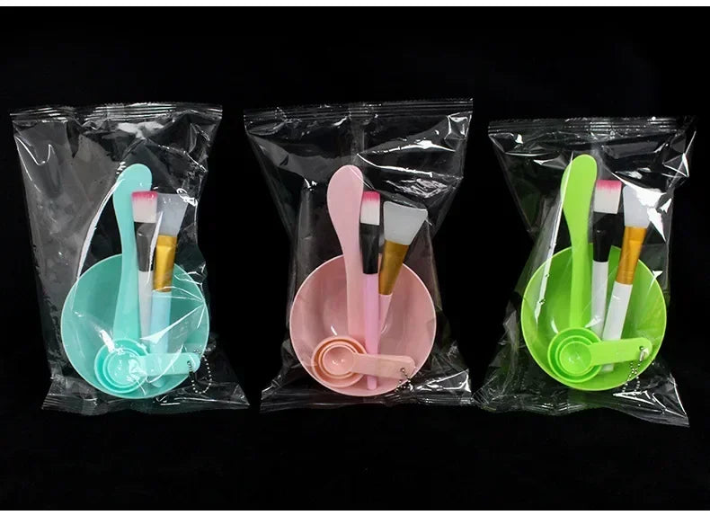 7pcs Facial Brush Mask Bowl Spoon Set Mask Brush Bar DIY Beauty Tools Mixing Tools Skin Care Makeup Supplies Woman Facial Tools