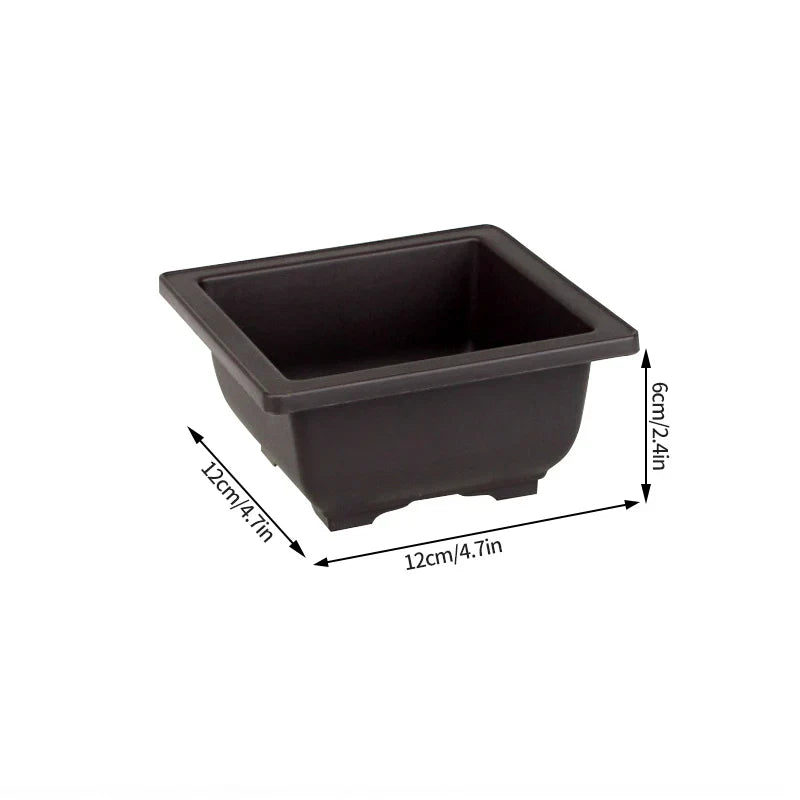 Flowerpots Imitation Purple Clay Succulent Plants Pots Outdoor Garden Landscape Bonsai Pot Trays Rectangular Square Planter
