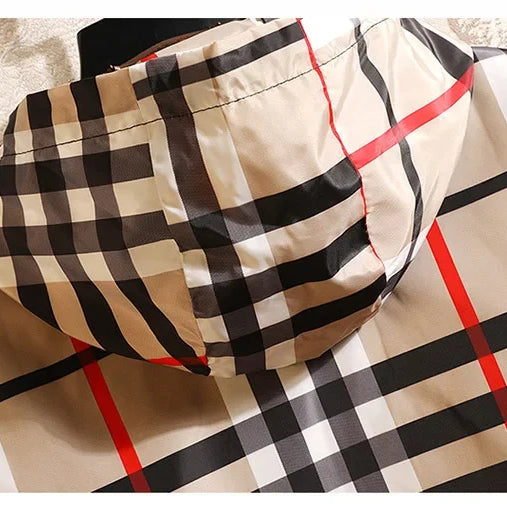 Trendy Korean Style Men's Plaid Jacket Spring Autumn New Arrival Slim Fit Hooded Versatile Casual Clothing From China
