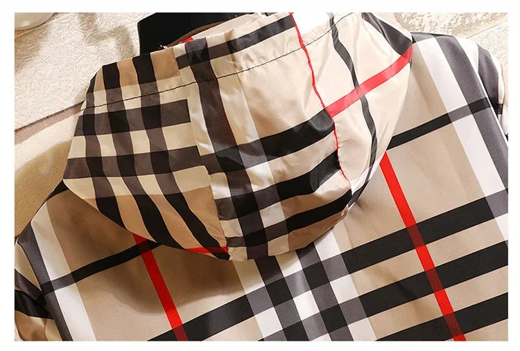Trendy Korean Style Men's Plaid Jacket Spring Autumn New Arrival Slim Fit Hooded Versatile Casual Clothing From China