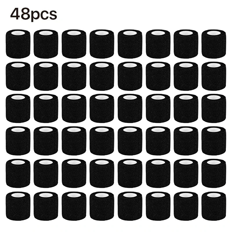 Factory  Wholesale 6/12/24/48pcs Tattoo Bandage Anti-slip Athletic Nonwoven Disposable Waterproof Self-adhesive Elastic Bandage