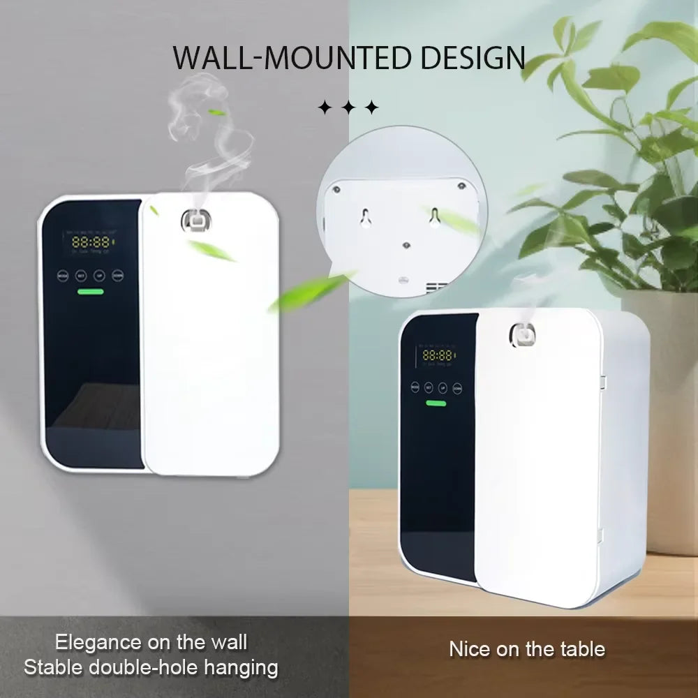 Wall Mounted Aroma Diffuser500ML Commercial Hotel Fragrance Machine Bar KTV Automatic Waterless Essential Oil Nebulizer Diffuser