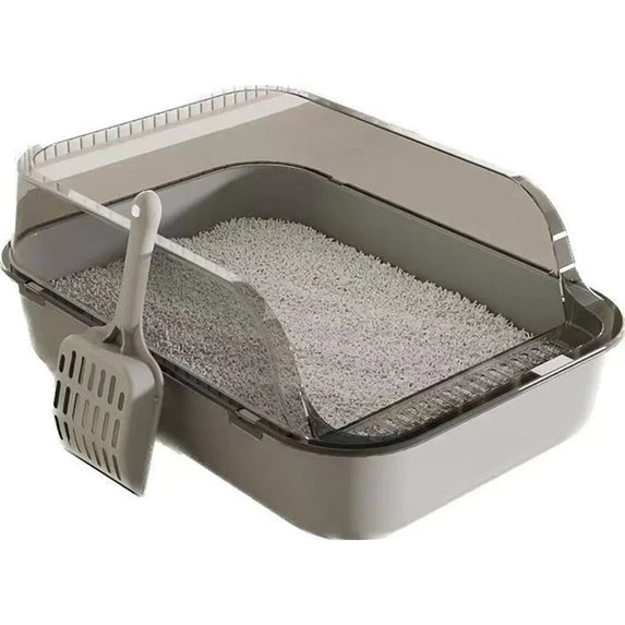 Kitty Sandbox Cat Litter Box Semi-enclosed Splashproof Cat Tray Cat Toilet Cleaning Basin Supplies Pet Toilet Kitten Tray Bedpan