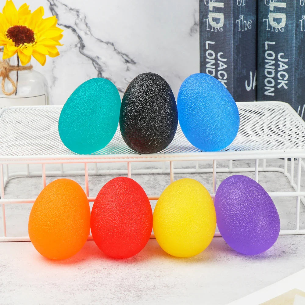 Silicone Ball Hand Grip Strength Trainer Adults Kids Wrist Rehab Therapy Stress Relief Finger Resistance Exercise Squeezer