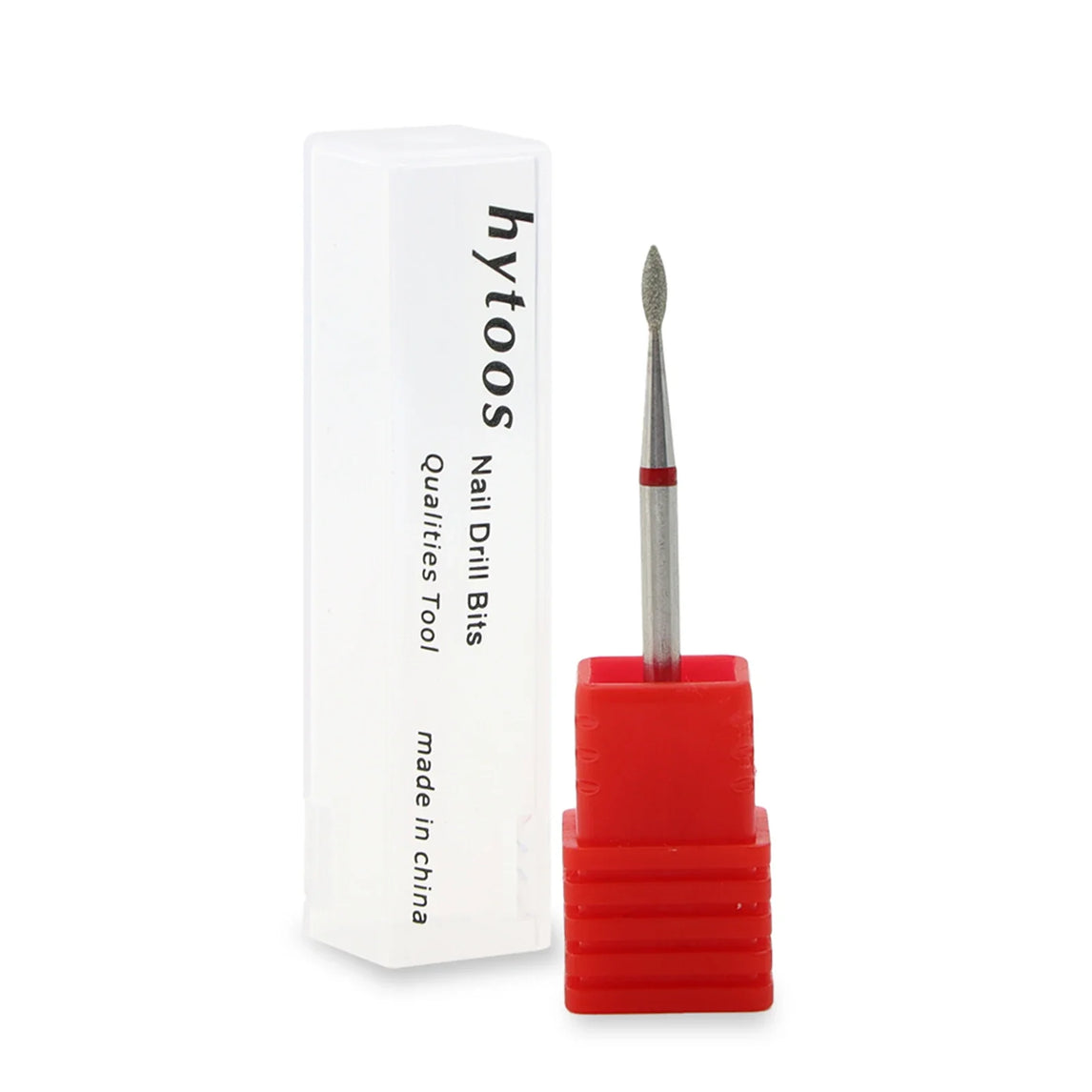 Flame Cone Cuticle Clean Nail Drill Bit 3/32'', Professional Safety Carbide Diamond Nail Bit Nail Cleaner for Cuticle Dead Skin