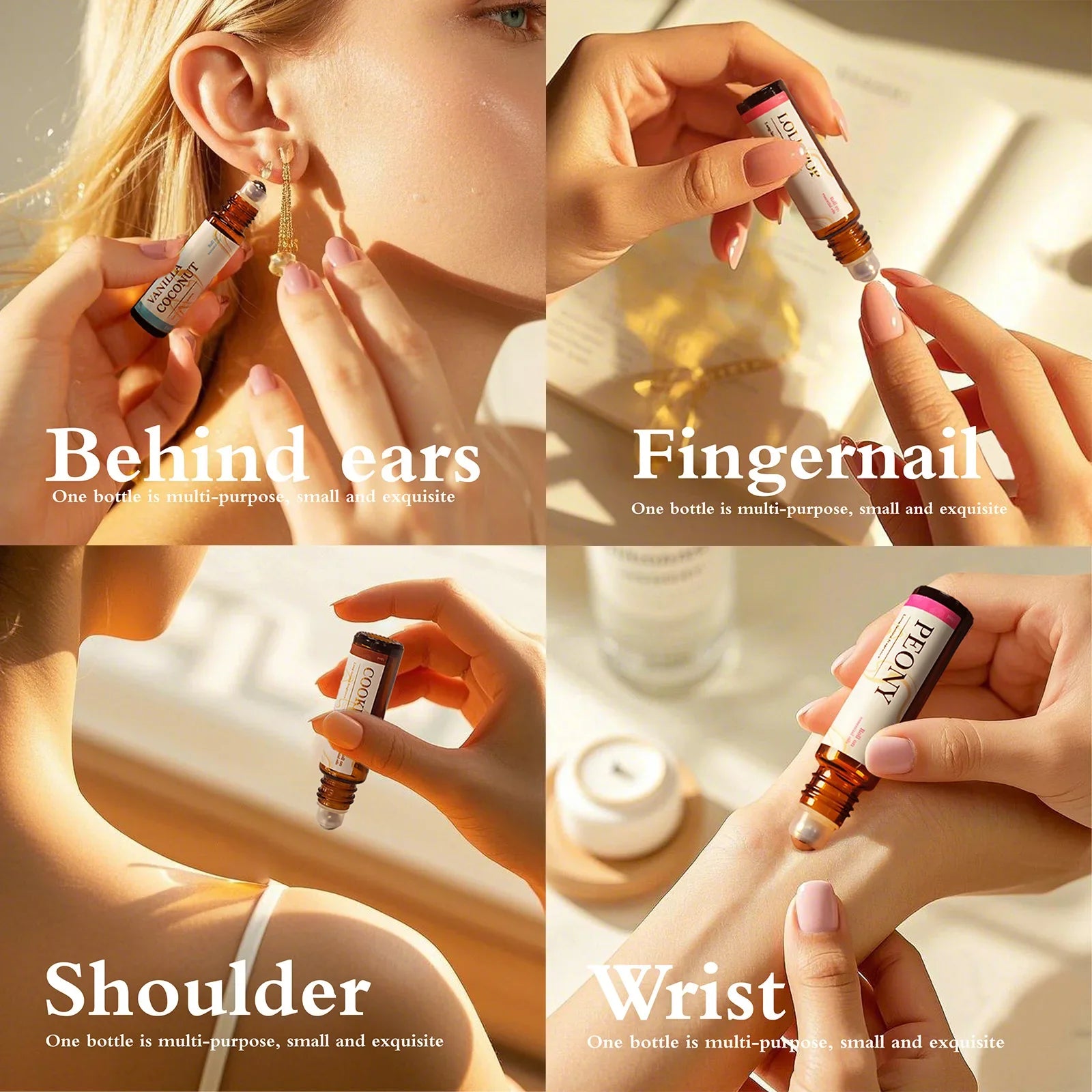 10ml Vanilla Coconut Roller Essential Oils Women's perfume Massage body oils Skincare Holiday gifts Nail care Moisturizing
