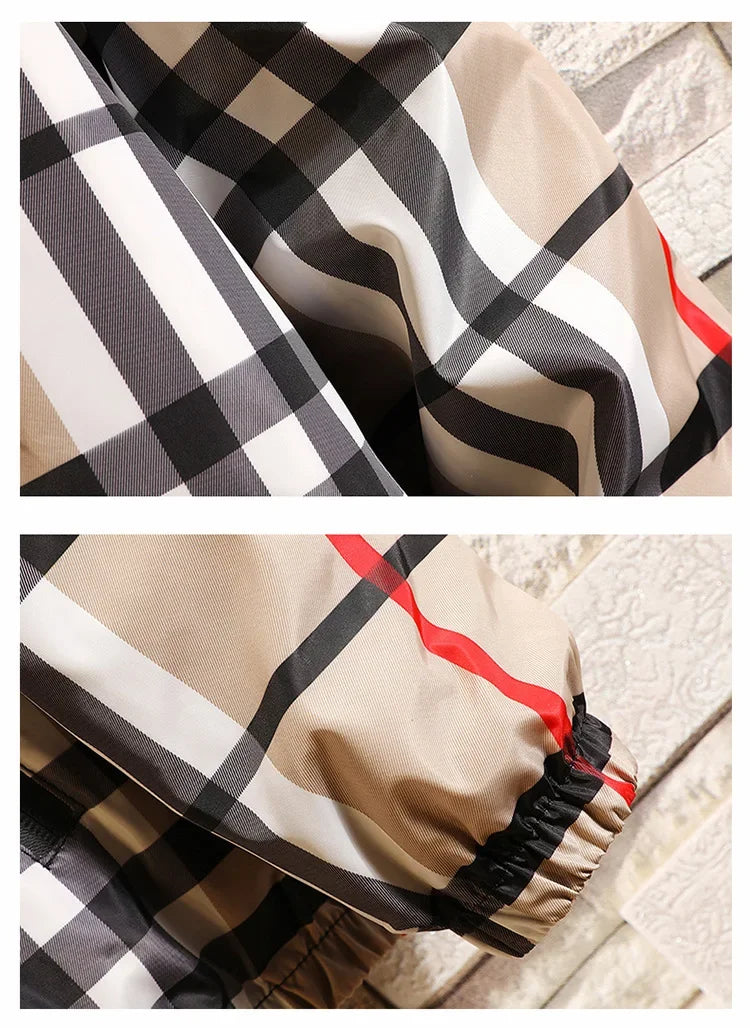 Trendy Korean Style Men's Plaid Jacket Spring Autumn New Arrival Slim Fit Hooded Versatile Casual Clothing From China