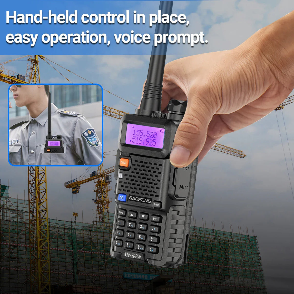Baofeng Walkie Talkie UV 5R 5W 8W Dual Band Ham Two Way Radio Vhf Uhf FM Radio Handheld Transceiver Hunting 16KM