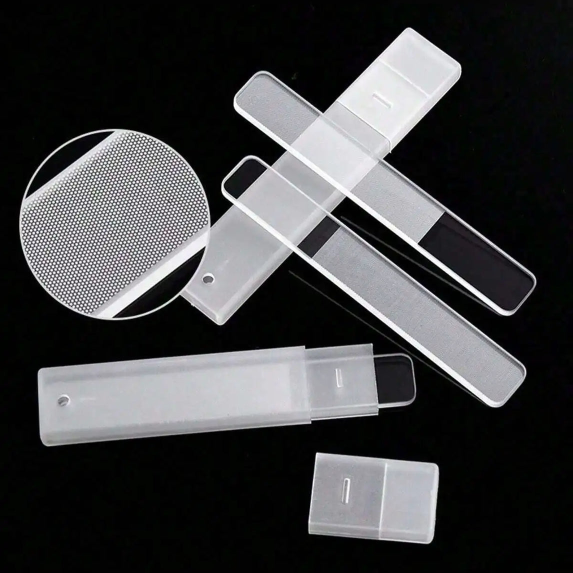 3pcs Nano Glass Nail Files Professional Sanding Polishing Files Transparent Nail File Grinding Equipment Manicure Art Tools