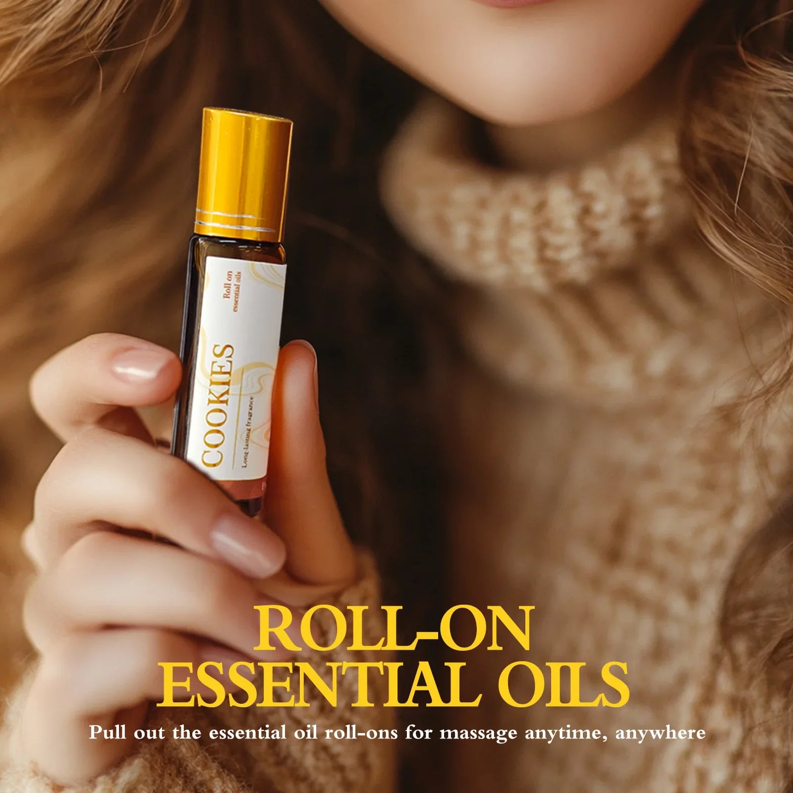 0.33fl.Oz Roller Essential Oils Fragrance Long Lasting Roll-On Essential Oils Gifts aromatherapy perfume Vanilla coconut