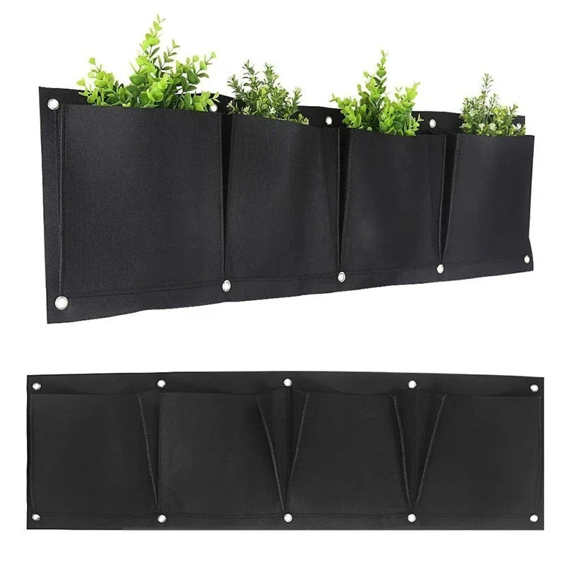 NEW Wall Hanging Pockets Planting Bags Flower Pot Home Garden Grow Bag Garden Planter Vertical Suculentas Plant Pot Home Decor
