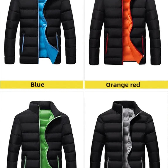 Casual Slim Fit Cotton Coat For Men And Women 2021 Winter Thickened Padded Jacket Fashionable Stand Collar Student Style