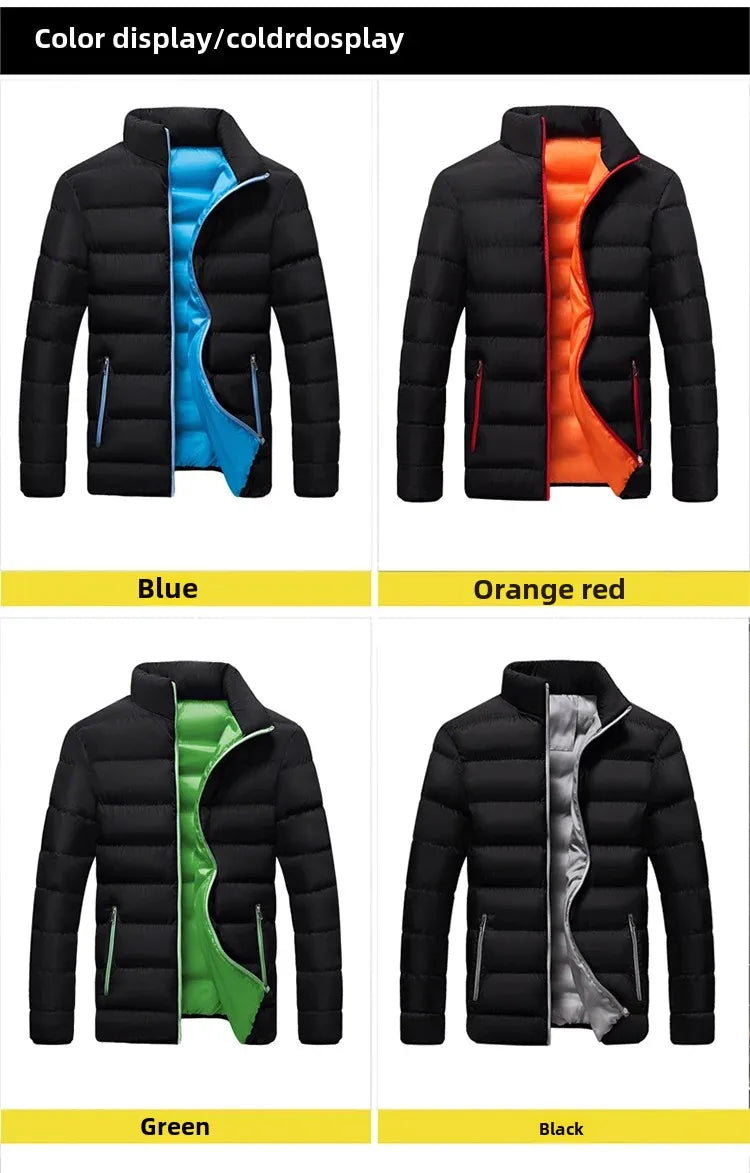 Casual Slim Fit Cotton Coat For Men And Women 2021 Winter Thickened Padded Jacket Fashionable Stand Collar Student Style