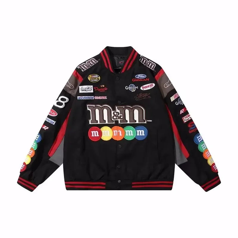 2023 New Style Women's Baseball Jacket Loose Hip Hop Casual Embroidered Couple Jacket Top For Spring Autumn