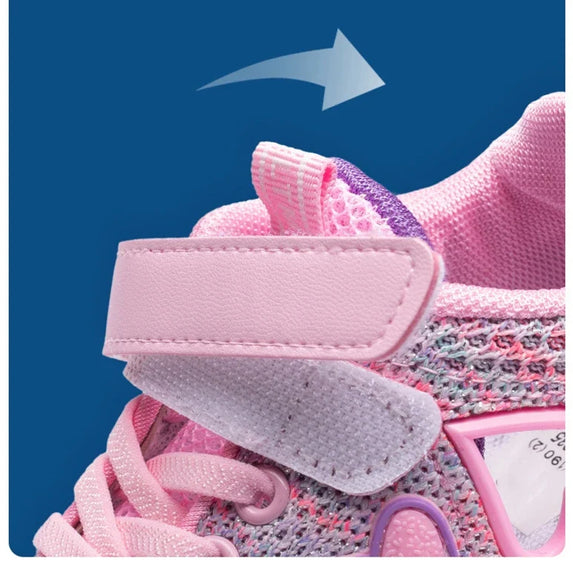 Girls Casual Shoes Light Mesh Sneakers Kids Summer Children Spring Autumn Tenis Cute Sport Cartoon Female Running Sock Footwear