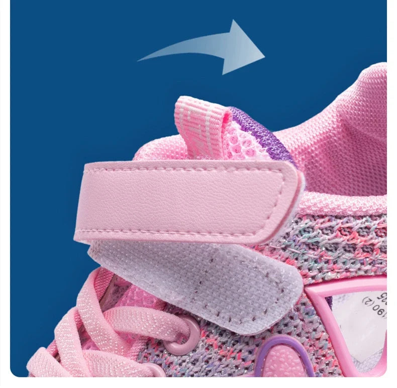Girls Casual Shoes Light Mesh Sneakers Kids Summer Children Spring Autumn Tenis Cute Sport Cartoon Female Running Sock Footwear
