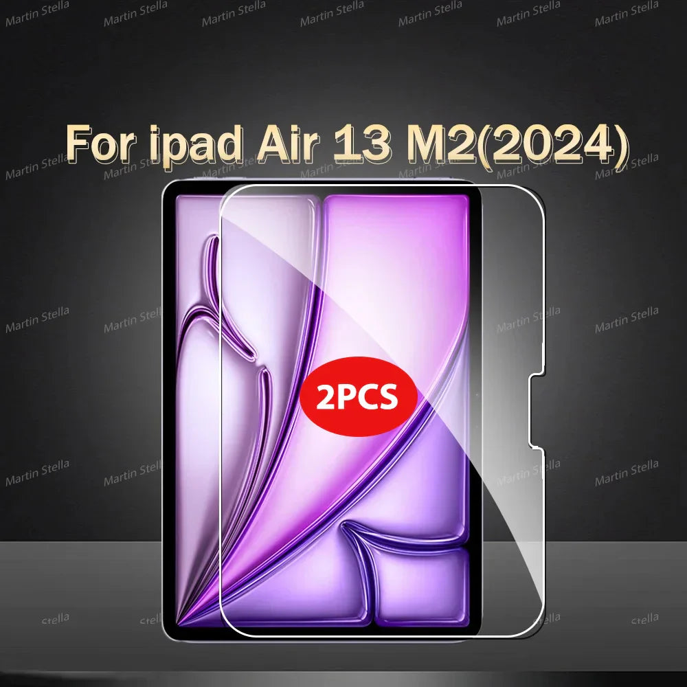 2Pcs Tempered Glass Screen Protector For ipad Pro Air 13 11 2024 M4 M2 Air 5 4 Pro 12.9 11 M3 2025 Film