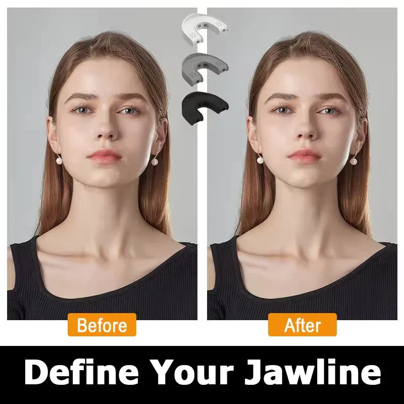 Silicone U Shape Jaw Line Exerciser Muscle Trainer Face Facial Neck Toning Jawline Jaw Chew Double Chin Reducer 40/50/60LBS