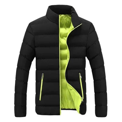 Casual Slim Fit Cotton Coat For Men And Women 2021 Winter Thickened Padded Jacket Fashionable Stand Collar Student Style