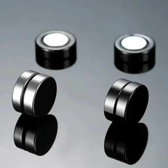 2PCS Magnetic Ear Clips Stud Earrings Non Piercing Strong Magnet Fake Piercing Women Men Jewelry Clip Earrings for Kids Girls