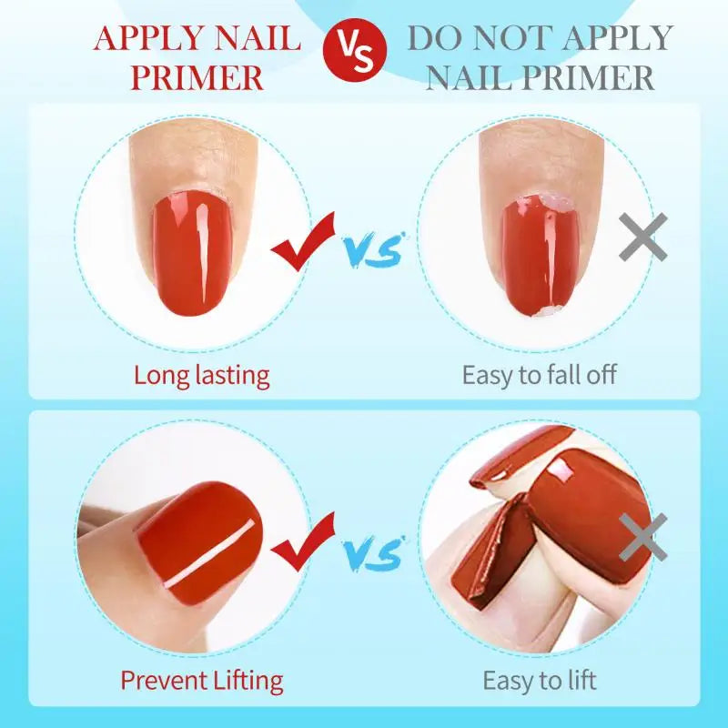 BORN PRETTY 15ml Nail Primer Nail Prep Dehydrate Base Top Coat Gel Nail Polish No Need Of UV LED Lamp Nail Art Varnish Manicure