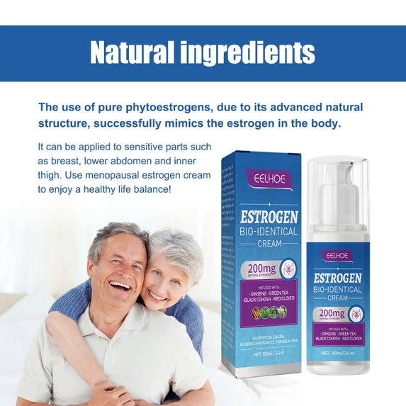 Estrogen Relief Cream for Women Menopause Balancing Hormone Levels Reducing Fatigue Hot Flashes Mood Swings Treatment