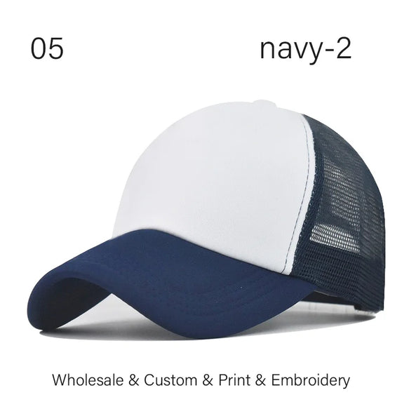 SLECKTON Custom LOGO Embroidery Baseball Cap for Women and Men DIY Print Mens Mesh Cap Fashion Summer Sun Hat Unisex Wholesale